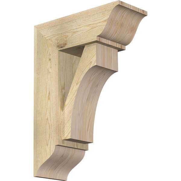 Ekena Millwork Westlake Traditional Rough Sawn Bracket w/ Offset Brace, Douglas Fir, 8"W x 20"D x 28"H BKT0806X20X28WTL01RDF - main